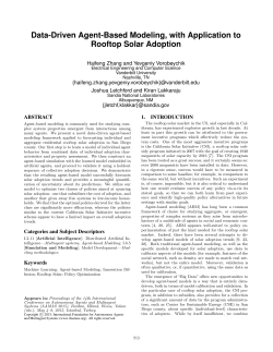 Data-Driven Agent-Based Modeling, with Application to Rooftop
