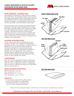 perfect bound book block side sewn book block