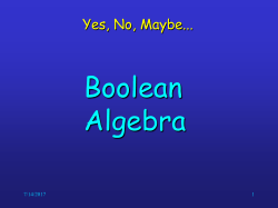 Boolean expressions