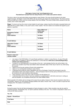 2016-17 Youth Registration Form