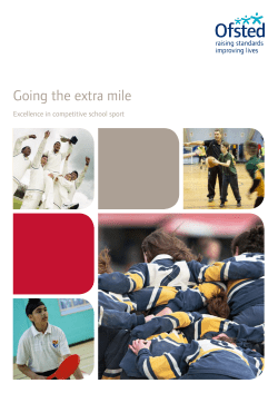 Going the extra mile: excellence in competitive school sport