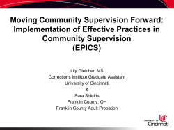 Effective Practices in Community Supervision (EPICS)