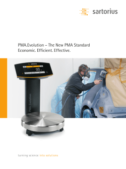 PMA.Evolution &ndash; The New PMA Standard Economic. Efficient