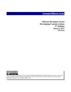 Alfresco Developer: Developing Custom Actions