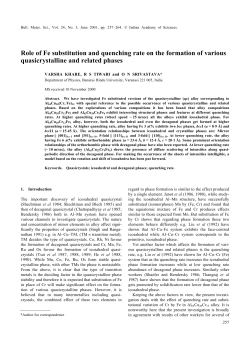 Role of Fe substitution and quenching rate on the formation of