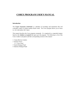 COREX MANUAL