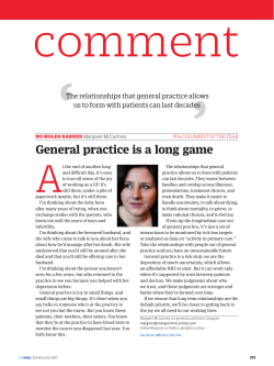 General practice is a long game