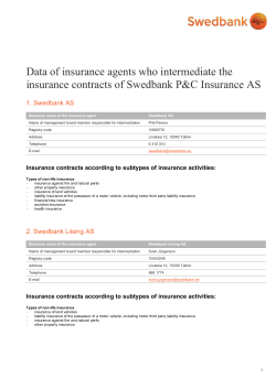Data of insurance agents who intermediate the