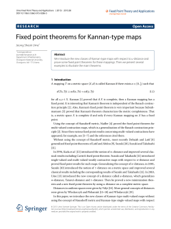 Fixed point theorems for Kannan