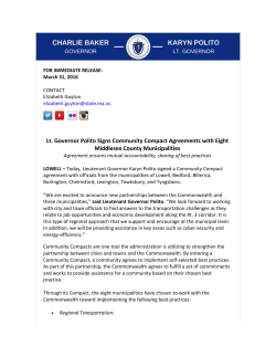 signs Community Compact agreement