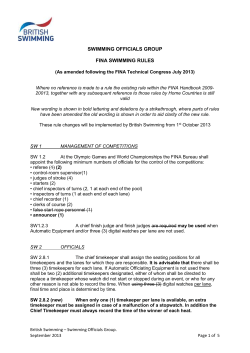 2013-Fina Swimming Rules Update-handout File