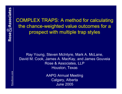 COMPLEX TRAPS: A method for calculating the chance