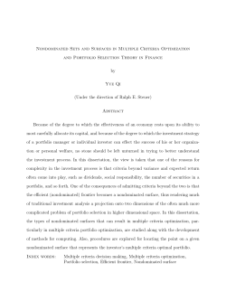 Nondominated Sets and Surfaces in Multiple Criteria Optimization