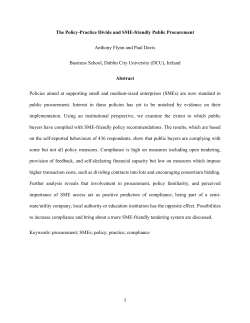 Public Procurement and SMEs - DORAS