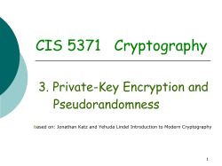 CIS 5371 Cryptography - FSU Computer Science