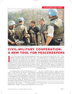 CIVIL-MILITARY COOPERATION: A NEW TOOL FOR