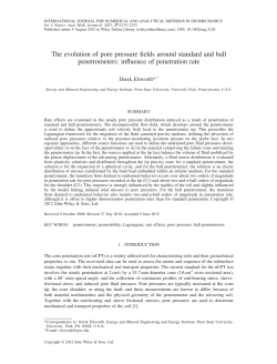The evolution of pore pressure fields around standard and ball