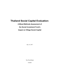 Thailand Social Capital Evaluation