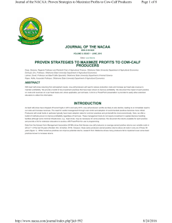 journal of the nacaa proven strategies to maximize profits to cow