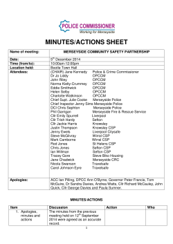 minutes/actions sheet - Merseyside Police and Crime Commissioner