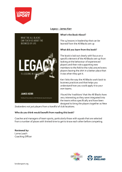 15 lessons in leadership or what the All Blacks can