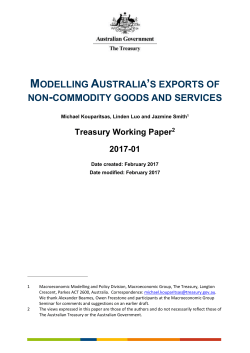 Modelling Australia*s exports of non-commodity