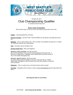 Match Play Rules Update