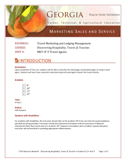 Unit 9 Travel Agents - CTAE Resource Network