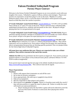 Falcon Firebird Volleyball Program Parent