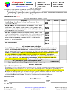 Computers 4 Home $75 $150 $150 $200 $250 $300 $30+