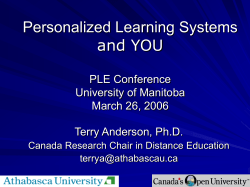 PersonalizedlearningSystemsandyou