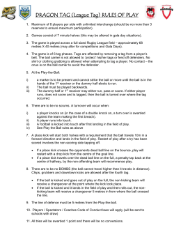 Dragon Tag Rules of Play