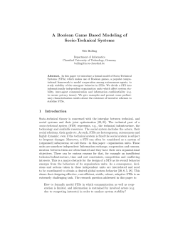 A Boolean Game Based Modeling of Socio