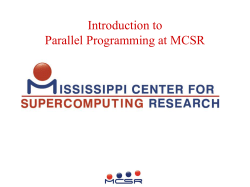 ppt - Mississippi Center for Supercomputing Research