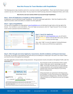 The following process steps should be used to hire a new team