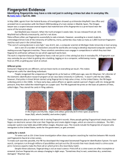 Fingerprint Evidence - Kyrene School District