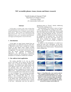 NFC on mobile phones: issues, lessons and future research