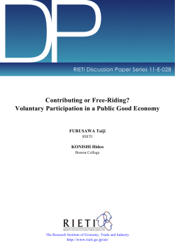 Contributing or Free-Riding? Voluntary Participation in a Public