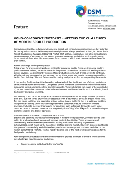 Mono-Component Proteases &ndash; meeting the challenges of modern