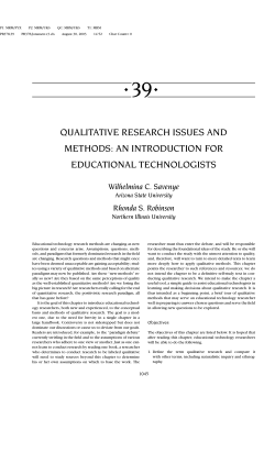 qualitative research issues and methods: an introduction for