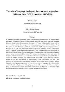 The role of language in shaping international migration: Evidence