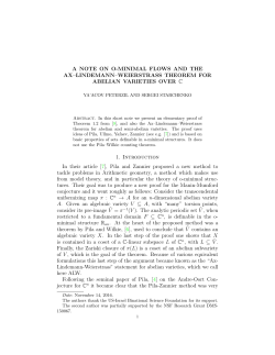 A note on o-minimal flows and the Ax Lindemann Weierstrass