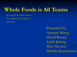 Whole Foods is All Teams