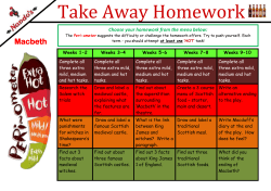 English Year 10 Homework Macbeth