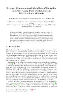 Stronger Computational Modelling of Signalling Pathways Using