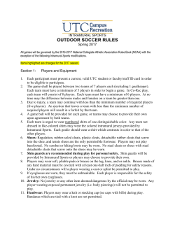 OUTDOOR SOCCER RULES