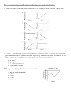 Phy.1.1.1 Analyze motion graphically and numerically using vectors