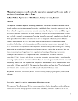 Managing human resource learning