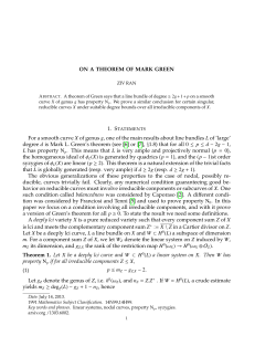 On a theorem of Mark Green