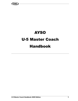 AYSO U-5 Master Coach Handbook